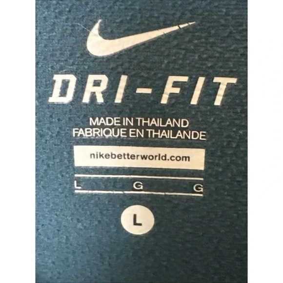 Nike Running Women’s (L) 1/4 Zip Pull Over Dri Fit Teal/Light Green Cap Hoodie - Picture 4 of 16